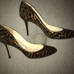 Patten Leather high heels